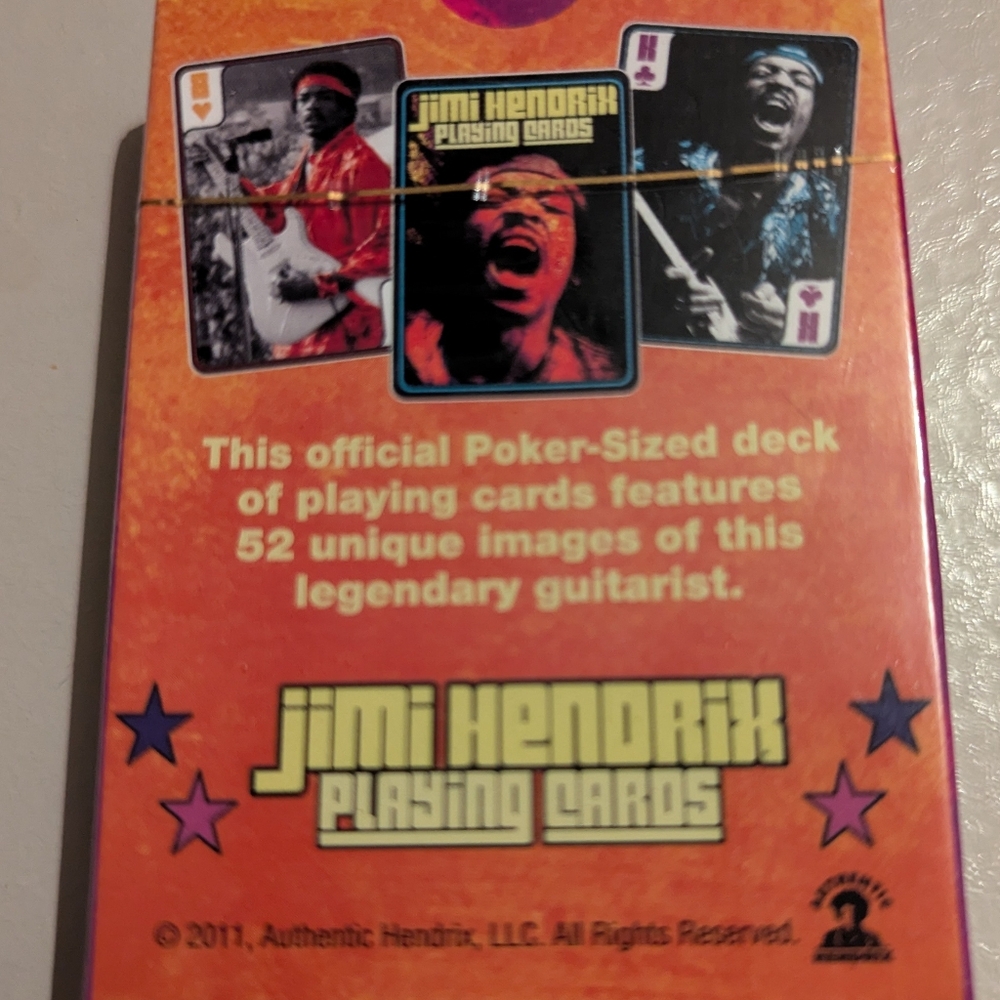 Jimi Hendrix playing cards sealed and unopened - Picture 2 of 2
